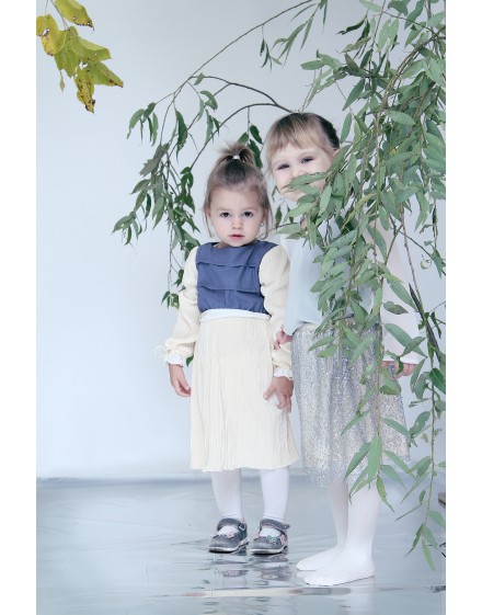 Lány pliszírozott szoknyás ruha